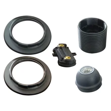 Gao függeszték Foglalat E27, csillárfoglalat 2db gyűrűvel, fekete 0718H