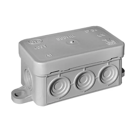 Gao design lámpa Kötődoboz, falonkívüli, 75x45x40mm, szürke IP54 5229H