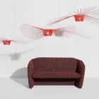 design lámpa Vertigo nagy függőlámpa – vermilion