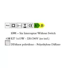 Mantra BALL 1391 hangulatfény fehér műanyag