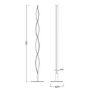 Mantra állólámpa SAHARA Dekoratív beltéri állólámpa LED, fényerőszabályozható 4861 LED IP20 ezüst Ø25cm mag 150cm