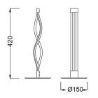 Mantra állólámpa Sáhara Xl 5402 Állólámpa Barna LED IP20 Ø15cm mag 39.7cm