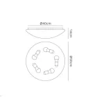 Mantra mennyezeti lámpa ZERO E27 TEK mennyezeti lámpa 5410 IP20 fehér Ø48cm mag 11.5cm