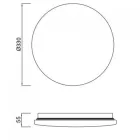 Mantra mennyezeti lámpa ZERO II dekoratív beltéri mennyezeti lámpa 5945 LED IP20 fehér Ø33.4cm mag 5.2cm