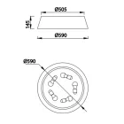 Mantra mennyezeti lámpa SABINA Dekoratív beltéri mennyezeti lámpa 6412 IP20 barna Ø59cm mag 14cm