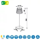 Mantra K2 6480 kültéri led állólámpa fekete 