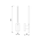 Mantra TORCH 6701 falikar matt fekete fehér akril