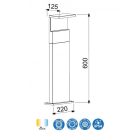 Mantra RUKA 6772 kültéri led állólámpa szürke alumínium műanyag