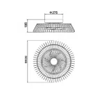 Mantra HIMALAYA 7121 mennyezeti ventilátor fekete fém műanyag