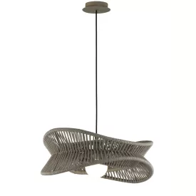   Mantra függeszték POLINESIA kültéri függesztett lámpa 1 fényforrás E27 IP44 7130 bézs Ø60cm mag 150cm