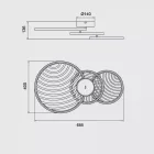 Mantra Collage 7232 mennyezeti lámpa fekete fém