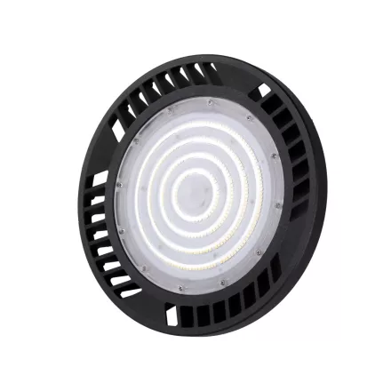 Mantra design lámpa URANO TEK UFO BAY LED FEKETE 150W 5000K 90º 7424 LED IP65 Ø26cm mag 17.8cm