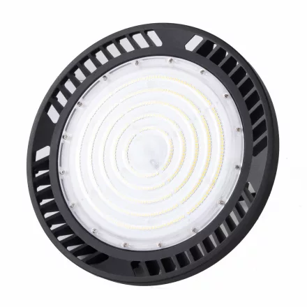 Mantra design lámpa URANO TEK UFO BAY LED FEKETE 200W 5000K 90º 7430 LED IP65 Ø30.1cm mag 17.8cm
