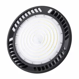   Mantra design lámpa URANO TEK UFO BAY LED FEKETE 200W 5000K 120º 7431 LED IP65 Ø30.1cm mag 17.8cm