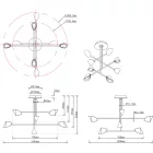Mantra Capuccina 7570 mennyezeti lámpa fehér alumínium