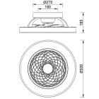 Mantra Tíbet mini 7806 mennyezeti ventilátor fehér fa fém műanyag