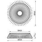  MANTRA HIMALAYA 7967 MENNYEZETI LÁMPA FA LED DIMMABLE