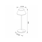 Mantra asztali lámpa K4 7988 kültéri asztali lámpa fehér LED IP54 Ø13.4cm mag 35cm