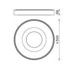 Mantra mennyezeti lámpa COIN Dekoratív beltéri mennyezeti lámpa LED 80W 2700K-5000K távirányítóval 8037 LED IP20 arany Ø50cm mag 6.8cm