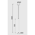 MANTRA CALA 8081 EGYÁGÚ LED FÜGGSZTÉK ROZSDA