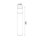 Mantra kültéri lámpa CHICAGO kültéri oszloplámpa kültéri E27 IP65 8108 szürke Ø12cm mag 65cm