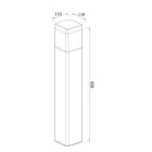 Mantra kültéri lámpa CHICAGO kültéri oszloplámpa kültéri E27 IP65 8109 szürke mag 65cm