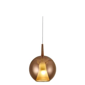   Mantra design lámpa ELSA dekoratív beltéri gömb üveg lámpa 2,5 m-E27 8241 IP20 réz Ø25cm mag 35cm