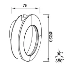 Mantra fali lámpa TORONTO TEK FALI LÁMPA LED 10W 3000K FEHÉR 8461 LED IP20 Ø22cm mag 7.5cm