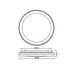 Mantra mennyezeti lámpa GAMER PLAFON Dekoratív beltéri mennyezeti lámpa LED 30W RGB 8484 LED IP20 fehér Ø40cm mag 6.5cm