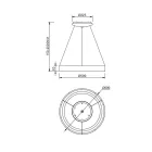 Mantra függeszték NISEKO II Dekoratív beltéri függesztett lámpa LED, fényerőszabályozható 8576 LED IP20 faipari Ø50cm mag 200cm