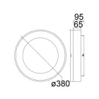 Mantra mennyezeti lámpa NISEKO II dekoratív beltéri mennyezeti lámpa LED, fényerőszabályozható 8582 LED IP20 fekete Ø38cm mag 9.6cm