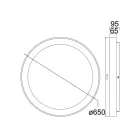 Mantra mennyezeti lámpa NISEKO II dekoratív beltéri mennyezeti lámpa LED, fényerőszabályozható 8586 LED IP20 faipari Ø65cm mag 9.6cm