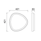 Mantra mennyezeti lámpa NISEKO II dekoratív beltéri mennyezeti lámpa LED, fényerőszabályozható 8632 LED IP20 faipari mag 6.1cm