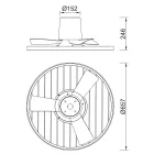 Mantra mennyezeti lámpa SOHO LED 45 W ventilátoros mennyezeti lámpa 25 W 8722 LED IP20 fehér Ø66cm mag 24.5cm