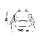 Mantra spotlámpa SUNSET TEK Spot süllyesztett LED 6W keret 8769 LED IP20 fekete Ø6.5cm mag 7.4cm