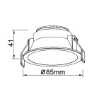 Mantra spotlámpa SUNSET TEK Spot süllyesztett LED 10W keret 8778 LED IP20 fekete Ø8.5cm mag 8.7cm