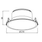Mantra spotlámpa SUNSET TEK Spot süllyesztett LED 30/40W keret 8807 LED IP20 fehér Ø21.5cm mag 15.2cm
