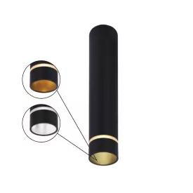   Mantra mennyezeti lámpa SPLIT TEK MENNYEZETI M MINI GU10 FEKETE 8881 IP20 Ø4cm mag 20cm