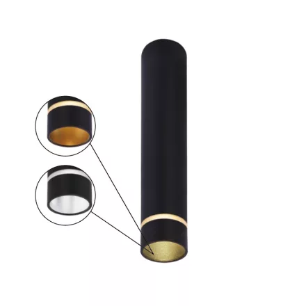 Mantra mennyezeti lámpa SPLIT TEK MENNYEZETI M MINI GU10 FEKETE 8881 IP20 Ø4cm mag 20cm