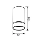 Mantra mennyezeti lámpa SPLIT TEK MENNYEZETI GU10 FEKETE 8885 IP20 Ø6cm mag 13.5cm