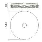 Mantra mennyezeti lámpa FROZEN Dekoratív beltéri PLAFON LED DIMABLE BLANCO REDONDO 48CM - LED