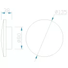 Mantra fali lámpa BORA BORA TEK fali lámpa LED C0101 LED IP20 matt fehér Ø13.5cm