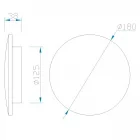 Mantra fali lámpa BORA BORA TEK fali lámpa LED C0102 LED IP20 matt fehér Ø18cm