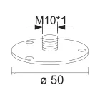 Mantra kültéri lámpa -TU0494 Kültéri PADLÓTÁRCSA fekete Ø5cm