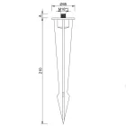 Mantra kültéri lámpa -TU0652 Kültéri SPIKE 21cm fekete Ø4.5cm mag 21cm