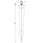 Mantra kültéri lámpa -TU0653 Kültéri SPIKE 26cm fekete Ø5.5cm mag 27cm