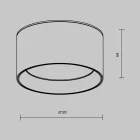 Maytoni mennyezeti lámpa Technical Vega Mennyezeti lámpa -C089CL-12W3K-B LED IP20 fekete Ø12cm mag 6.4cm