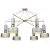 Maytoni függeszték Modern Void Függeszték -MOD030PL-06GR IP20 ezüst Ø94cm mag 127cm
