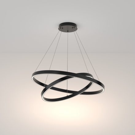 Maytoni függeszték Modern Rim Függeszték -MOD058PL-L74B4K LED IP20 fekete Ø80cm mag 100cm