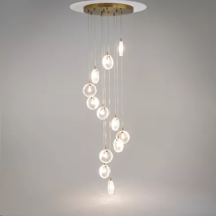 Maytoni függeszték Modern Frozen Függeszték -MOD254PL-12BS IP20 réz mag 371cm kábel 40m